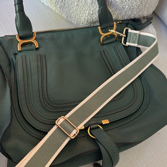 Chloe Eucalyptus Green Marcie Medium Tote Shoulder Bag - Picture 6 of 10